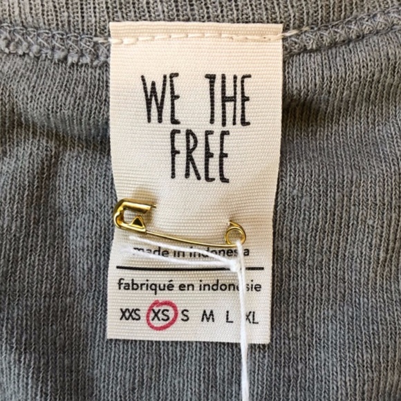 NWT - We The Free Girl Talk Tee In Gray XS - Picture 8 of 9
